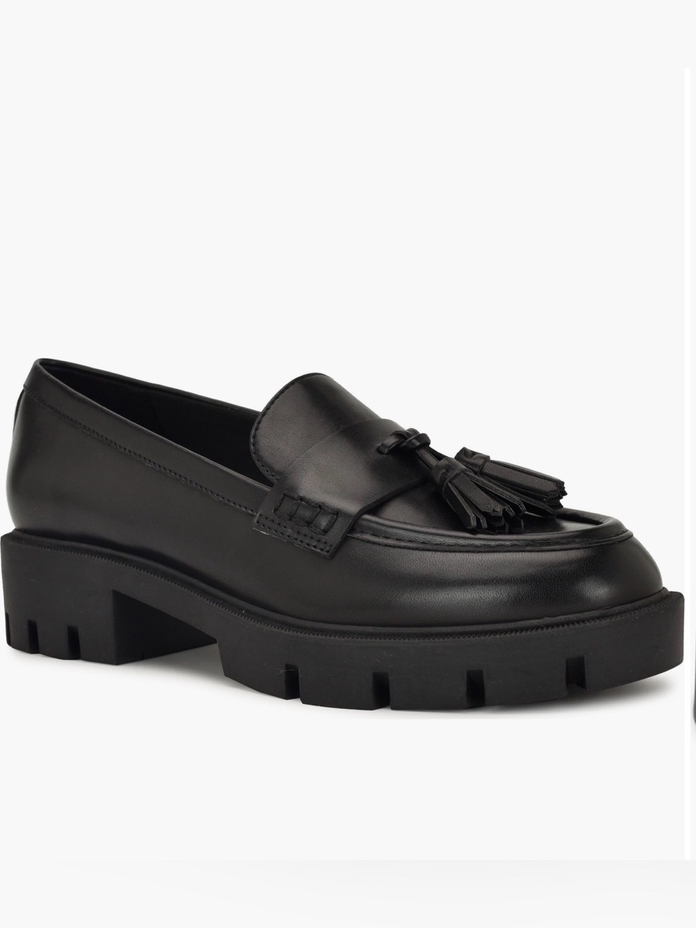 NEW Nine West Marela Platform Loafer black lug chunky sole women’s 9 $99